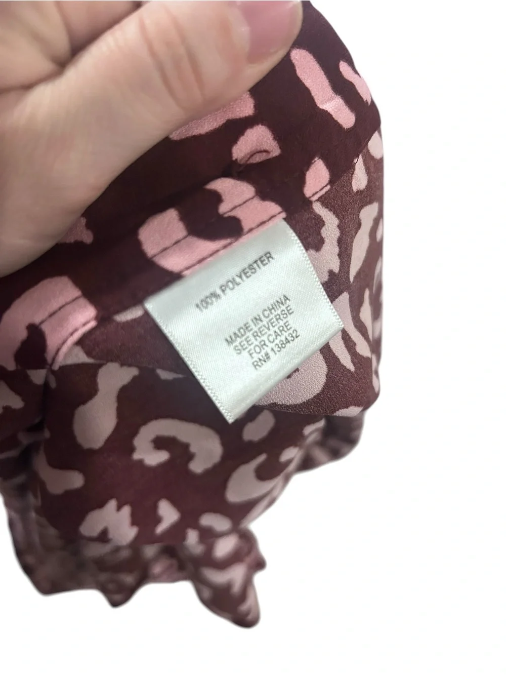 ModCloth Leopard Print Button Front Midi Skirt Size 4 Pink Burgundy A-Line Retro